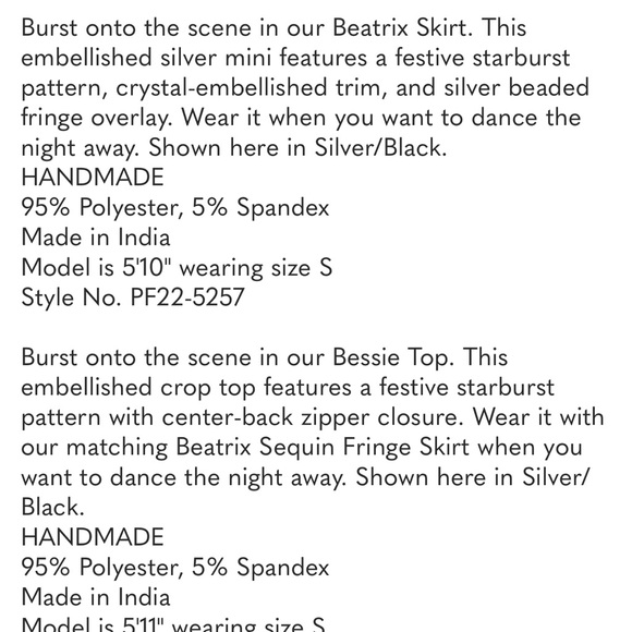 Retrofete Tan Sequin Beatrix and Bessie set Size small 
Worn once - Picture 11 of 11